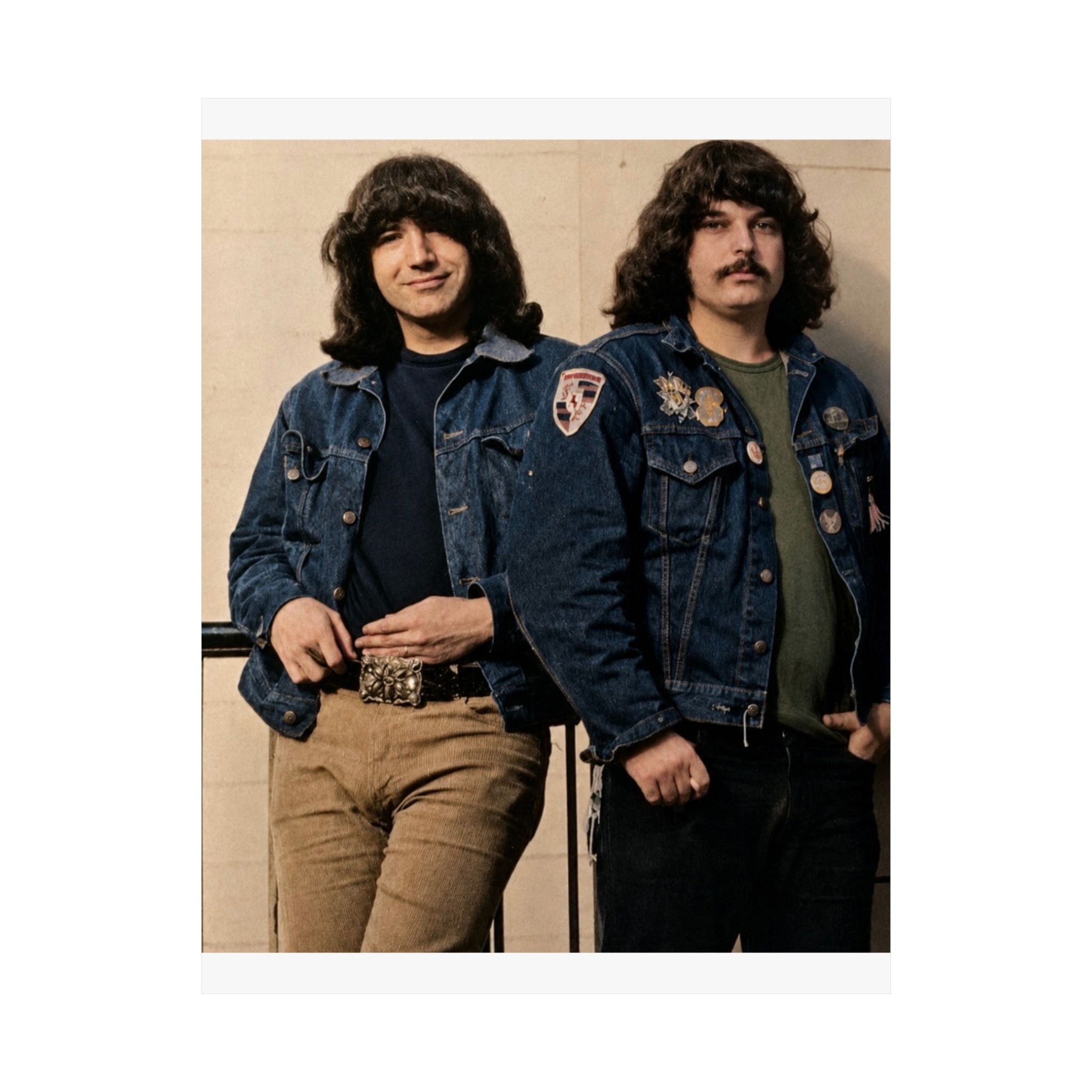 1970s Jerry & Pigpen Poster Matte Vertical Poster | Grateful Dead Band Photography