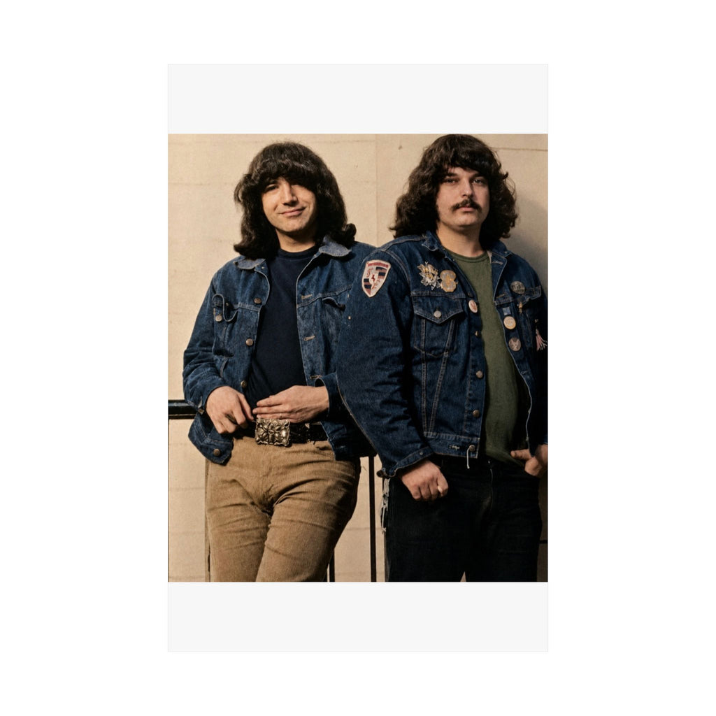 1970s Jerry & Pigpen Poster Matte Vertical Poster | Grateful Dead Band Photography
