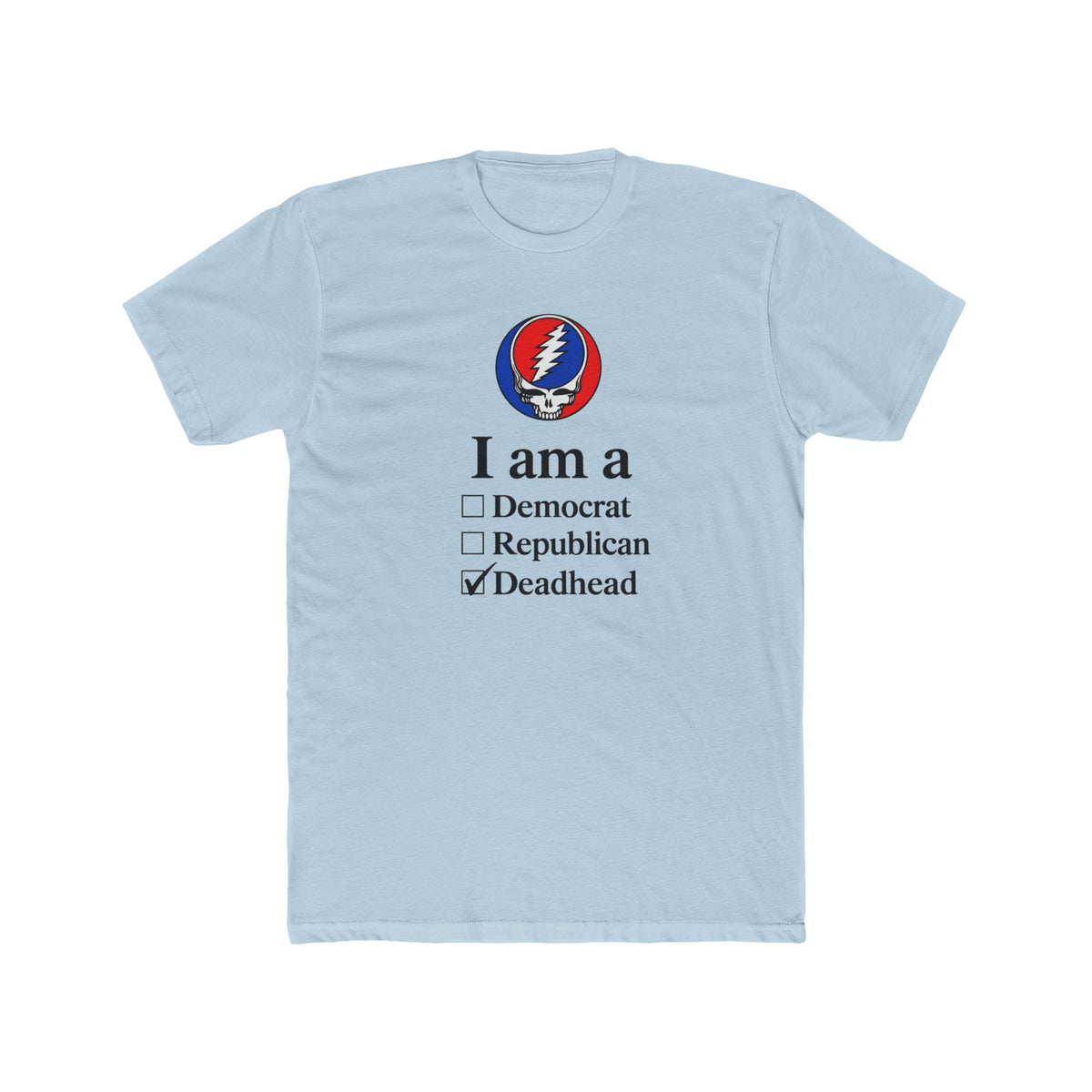 Deadhead Checkbox I am a Deadhead T-Shirt | Grateful Dead Steal Your Face Tee