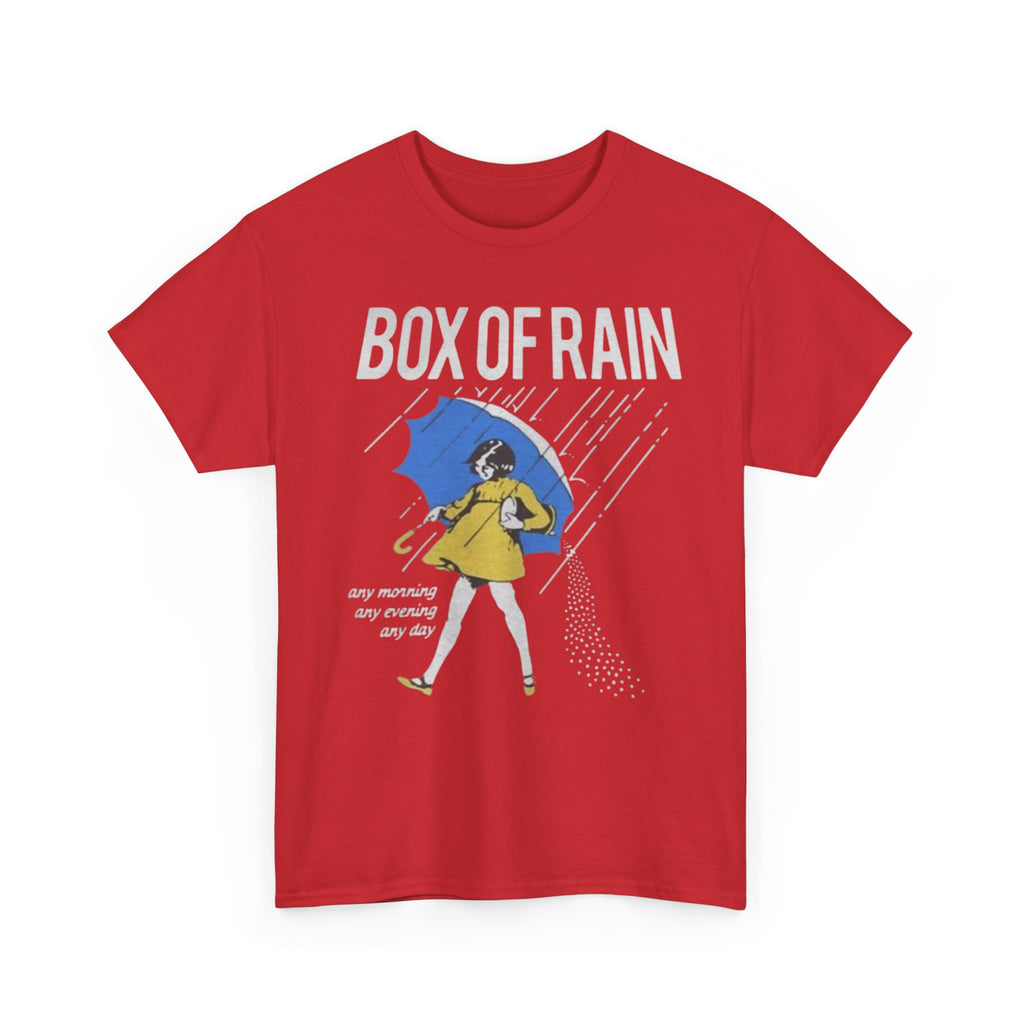 Box of Rain Grateful Dead Tee | Girl with Umbrella, Rainy Day Retro Design