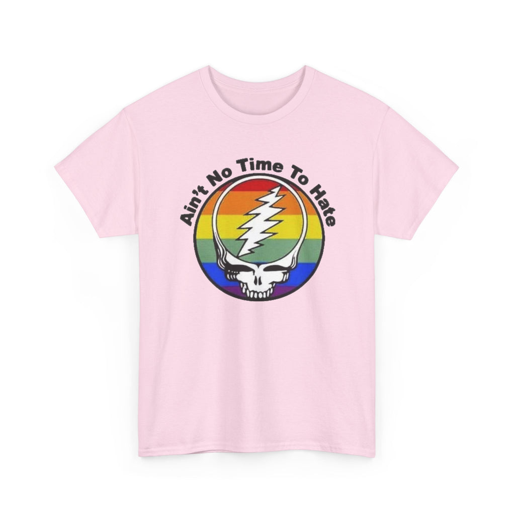 Ain't No Time To Hate Grateful Dead Skull Tee | Rainbow Pride peace love