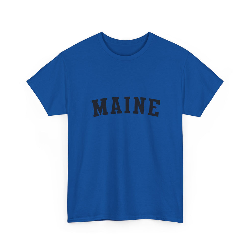 Maine arched text Tee | State pride minimalist graphic T-shirt