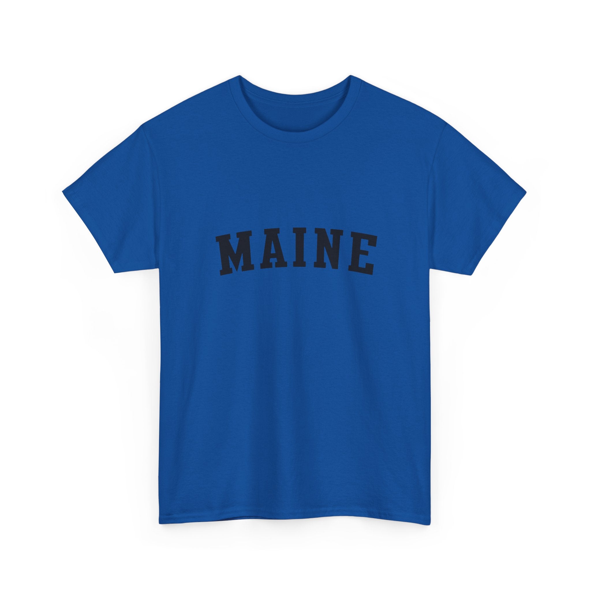 Maine arched text Tee | State pride minimalist graphic T-shirt
