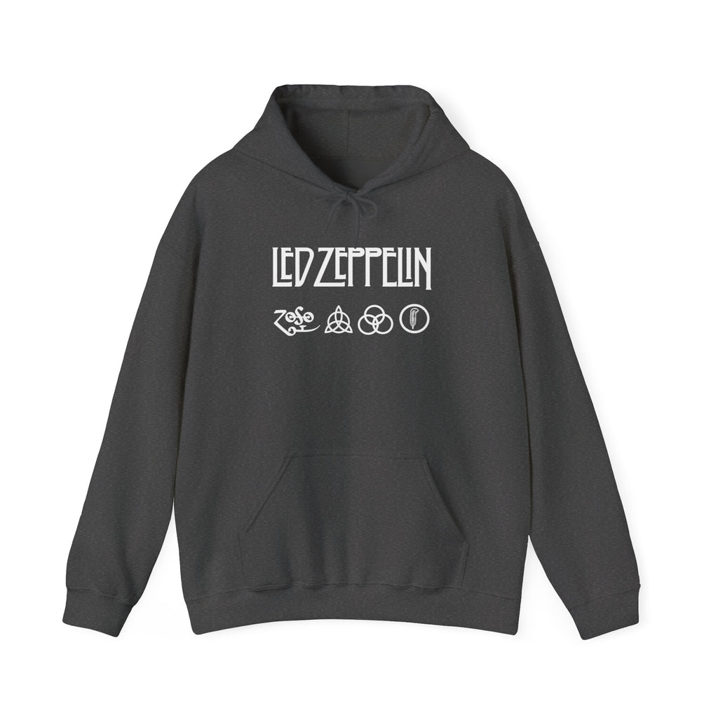 Led Zeppelin Logo Hoodie — Rock Band Symbols Pullover