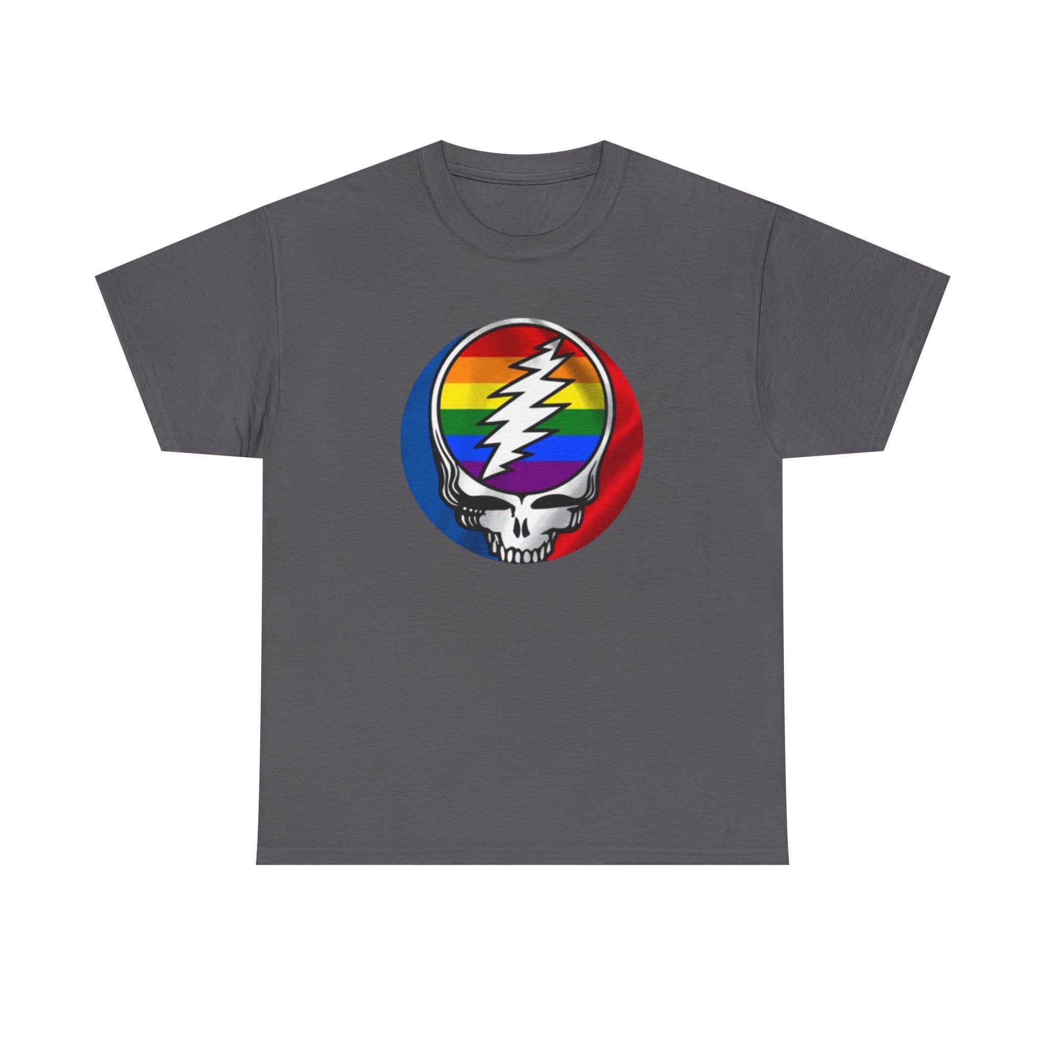 Rainbow Steal Your Face Skull T-Shirt | Grateful Dead Skull Tee