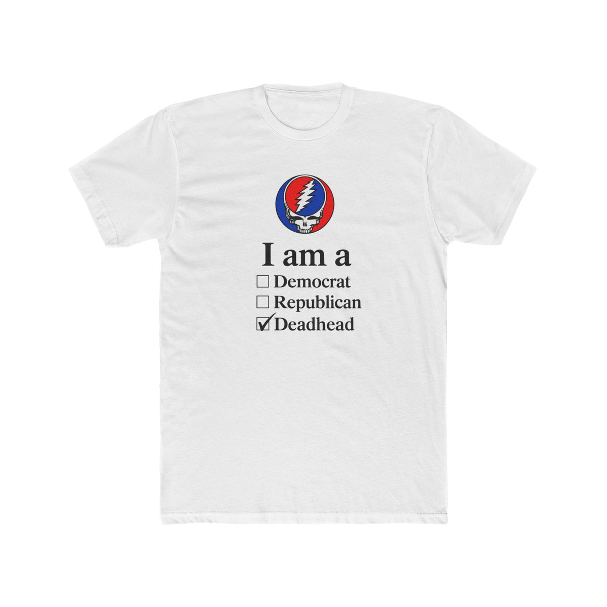 Deadhead Checkbox I am a Deadhead T-Shirt | Grateful Dead Steal Your Face Tee
