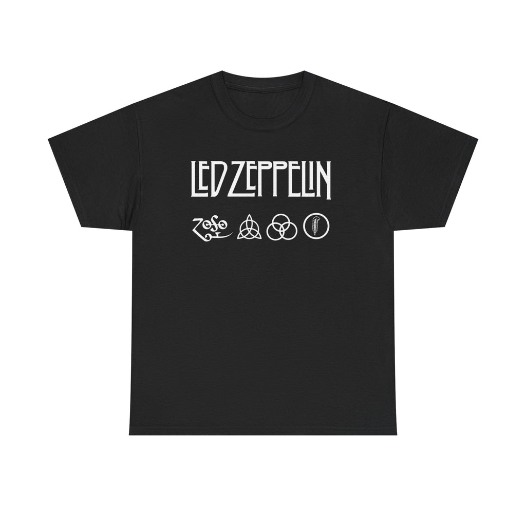Led Zeppelin Symbols Graphic Tee - Classic Rock Band Logo T-Shirt