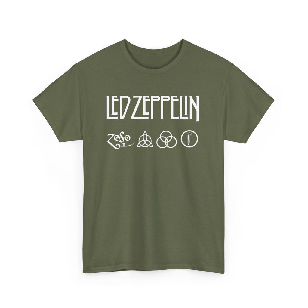 Led Zeppelin Symbols Graphic Tee - Classic Rock Band Logo T-Shirt