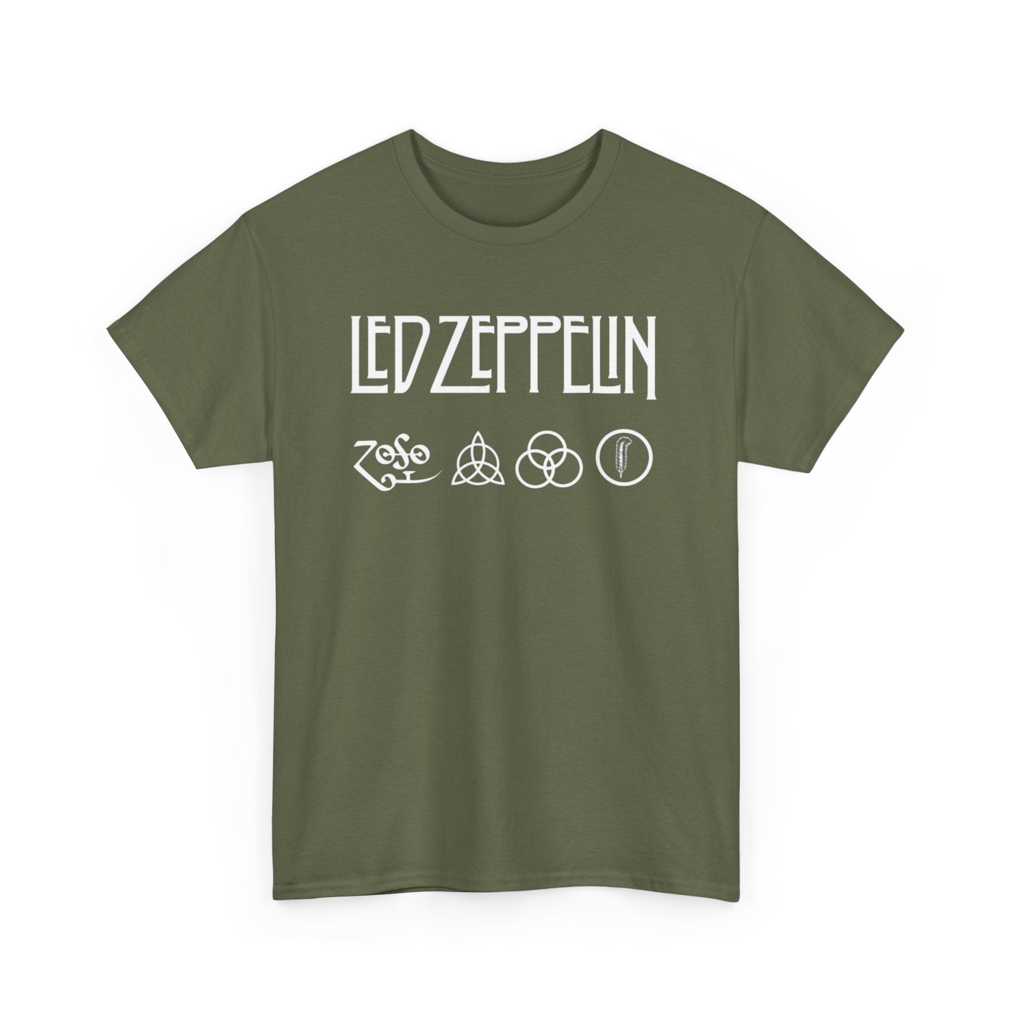 Led Zeppelin Symbols Graphic Tee - Classic Rock Band Logo T-Shirt