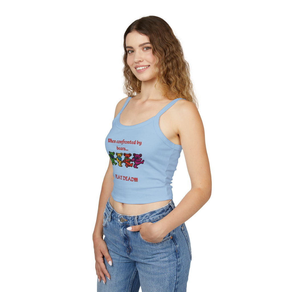 Grateful Dead Style Dancing Bears tank top | "When confronted by bears... PLAY DEAD!!!"