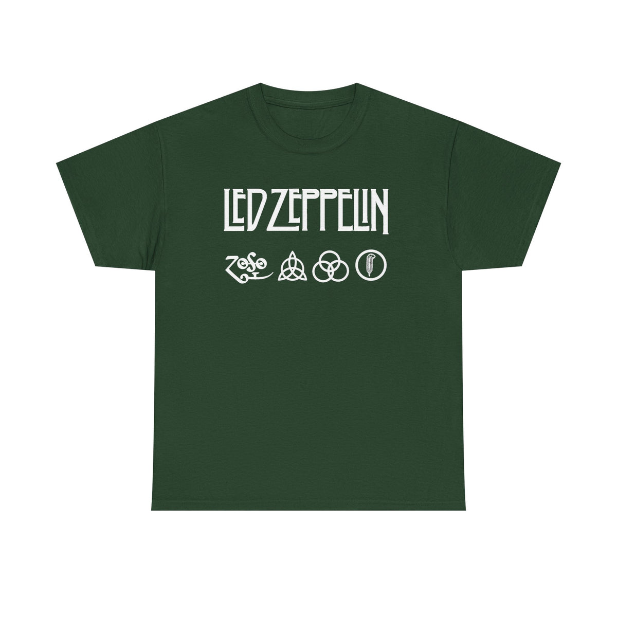 Led Zeppelin Symbols Graphic Tee - Classic Rock Band Logo T-Shirt