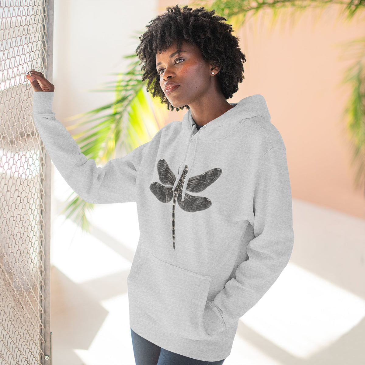 Dragonfly Graphic Fleece Hoodie