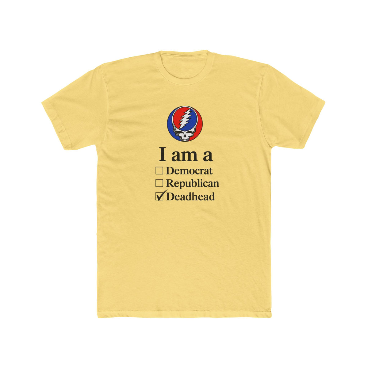 Deadhead Checkbox I am a Deadhead T-Shirt | Grateful Dead Steal Your Face Tee