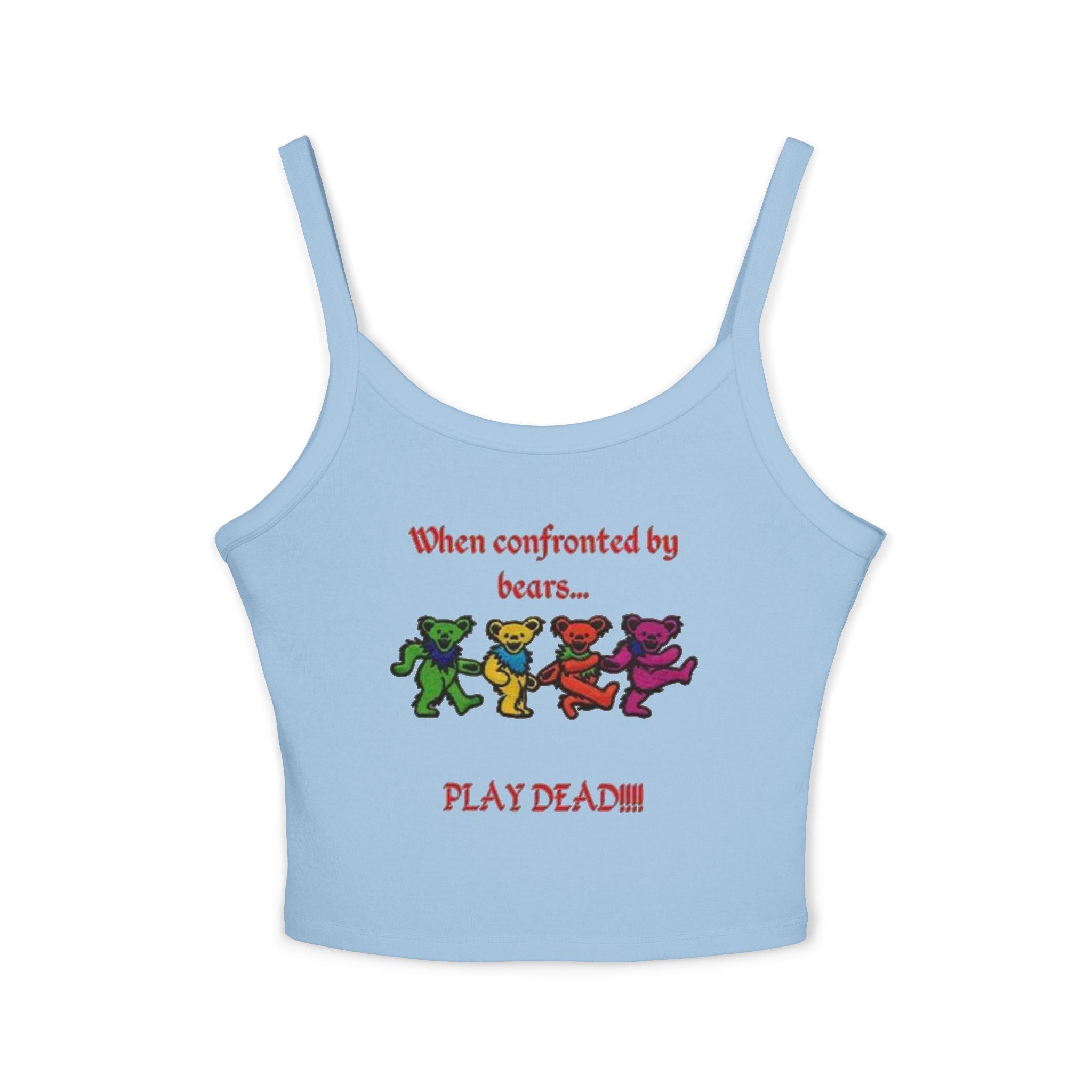 Grateful Dead Style Dancing Bears tank top | "When confronted by bears... PLAY DEAD!!!"