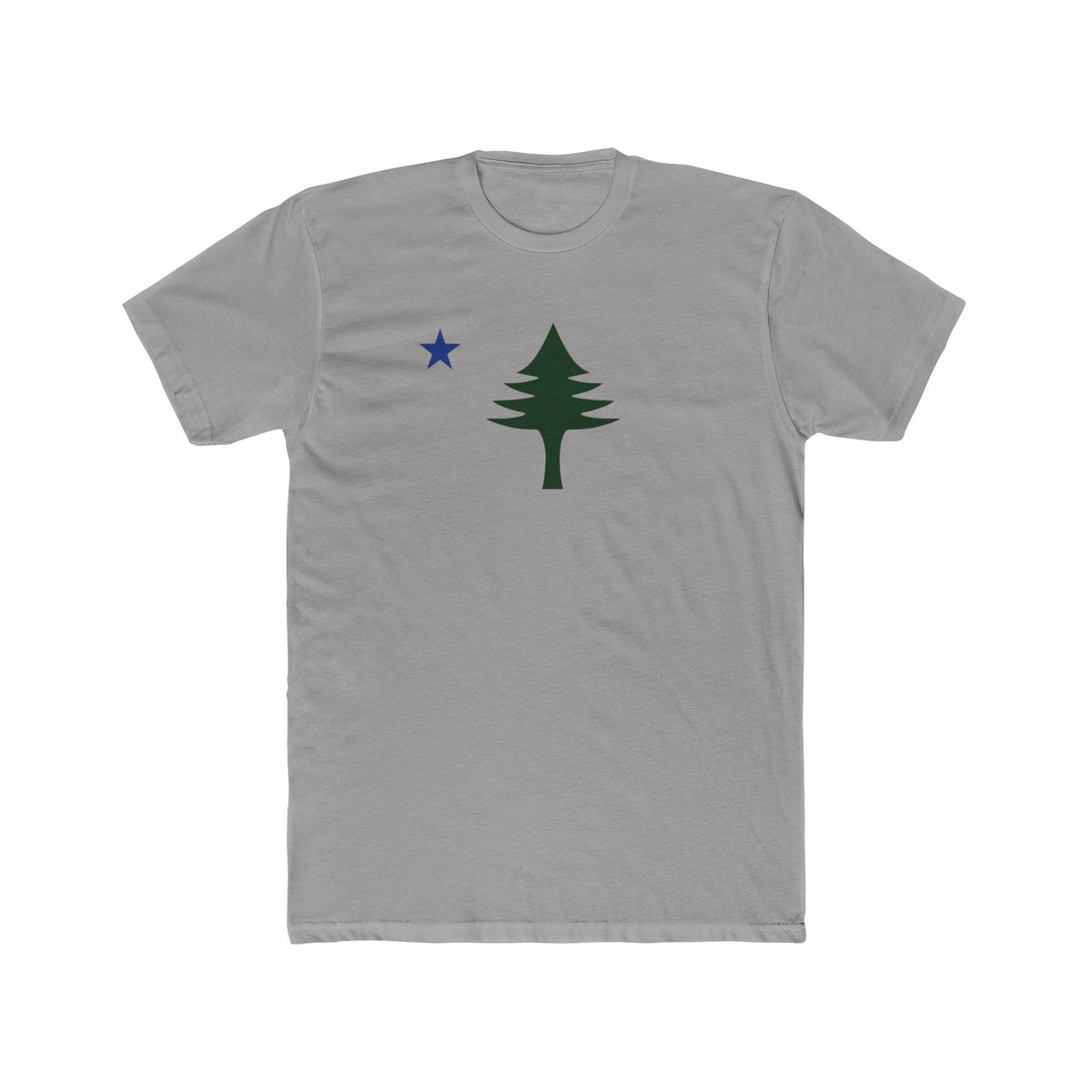 Maine State Flag Pine Tree and Star T-Shirt | Minimal Nature Tee