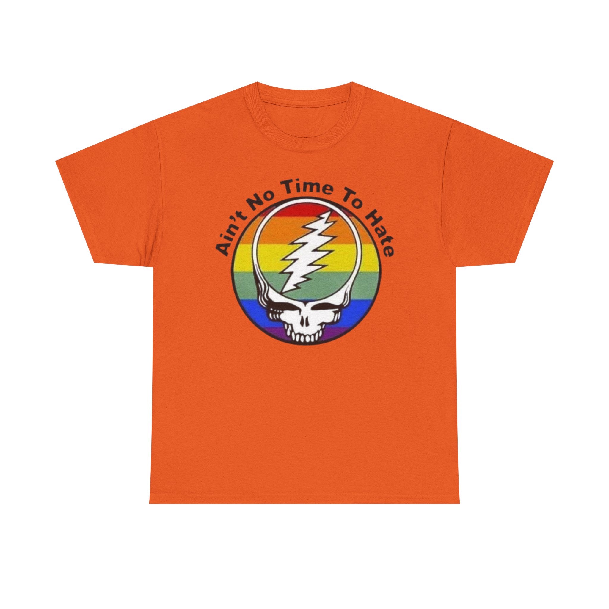 Ain't No Time To Hate Grateful Dead Skull Tee | Rainbow Pride peace love