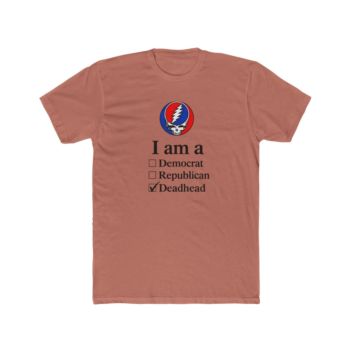 Deadhead Checkbox I am a Deadhead T-Shirt | Grateful Dead Steal Your Face Tee