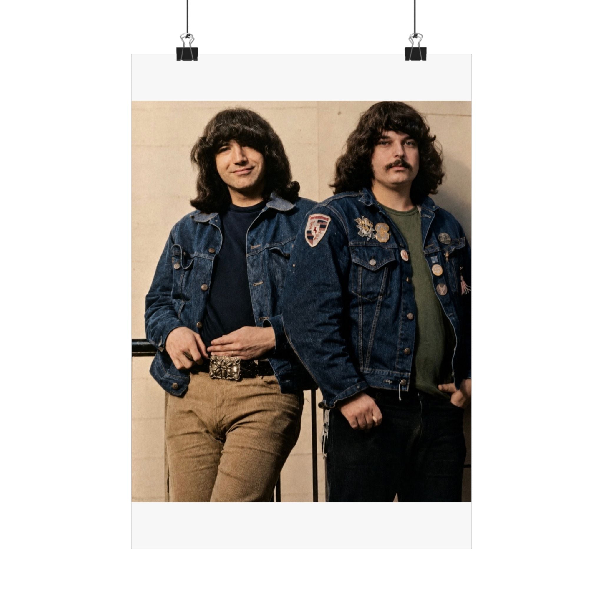 1970s Jerry & Pigpen Poster Matte Vertical Poster | Grateful Dead Band Photography
