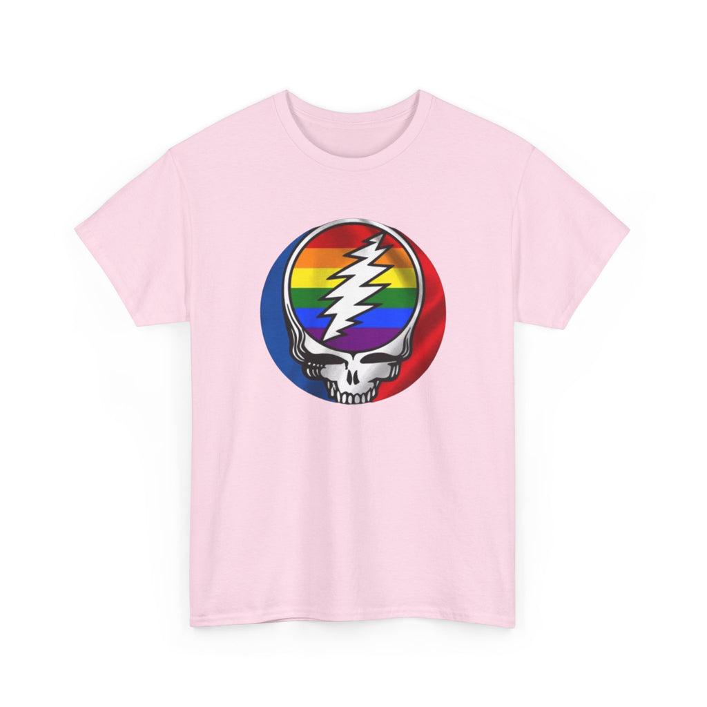 Rainbow Steal Your Face Skull T-Shirt | Grateful Dead Skull Tee