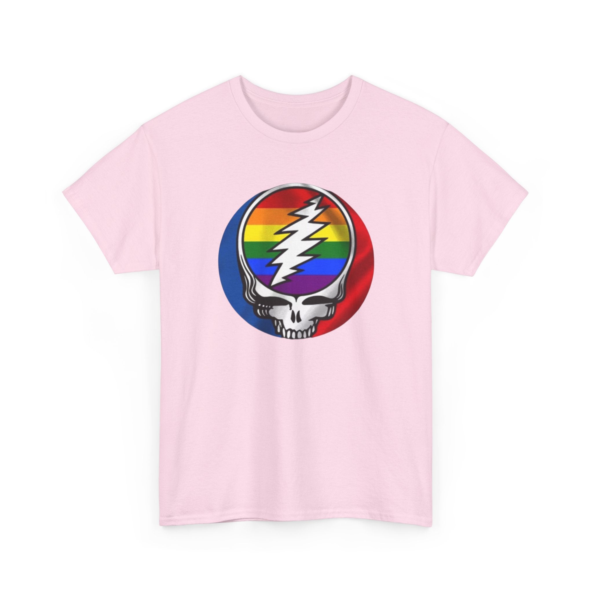 Rainbow Steal Your Face Skull T-Shirt | Grateful Dead Skull Tee