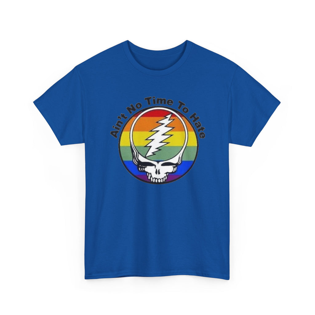 Ain't No Time To Hate Grateful Dead Skull Tee | Rainbow Pride peace love