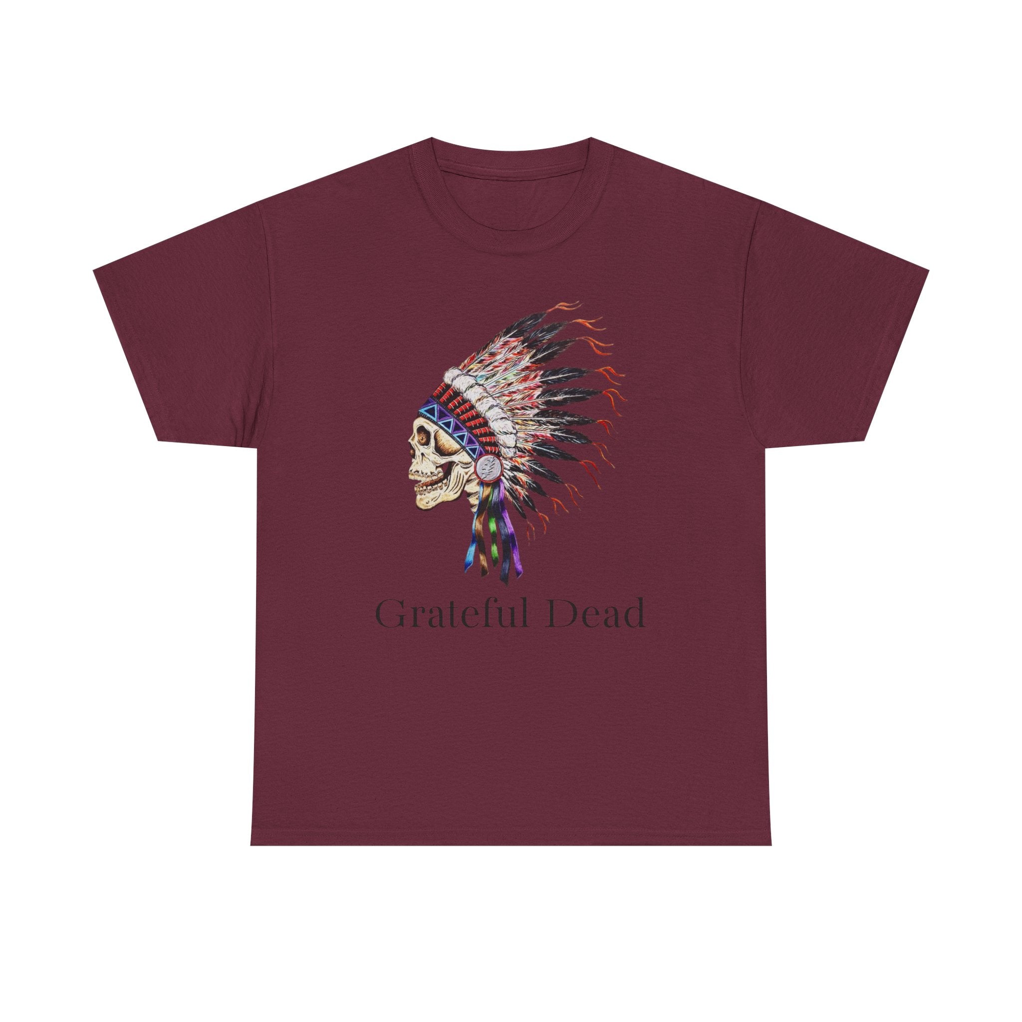Grateful Dead Skull with Native Headdress T-Shirt | Band Tee