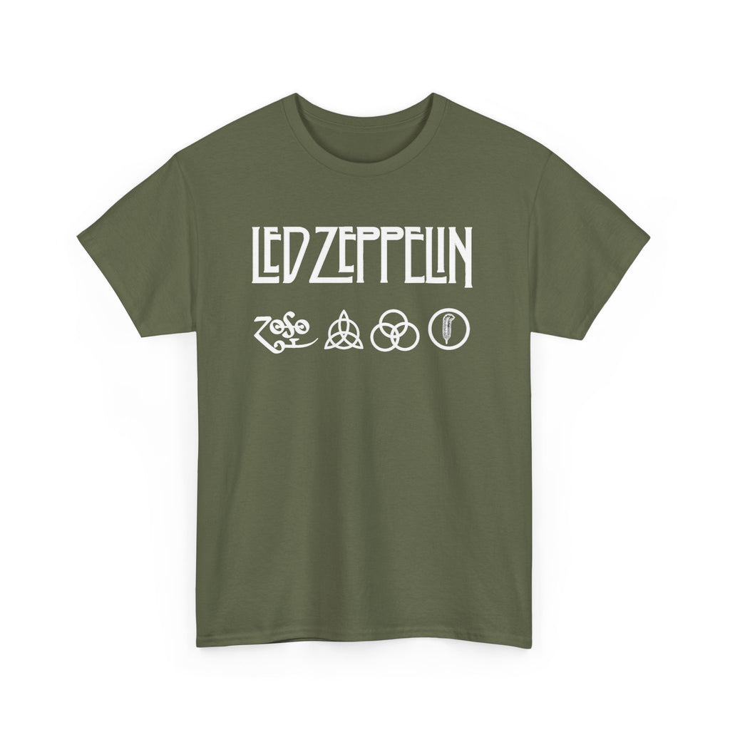 Led Zeppelin Symbols Graphic Tee - Classic Rock Band Logo T-Shirt
