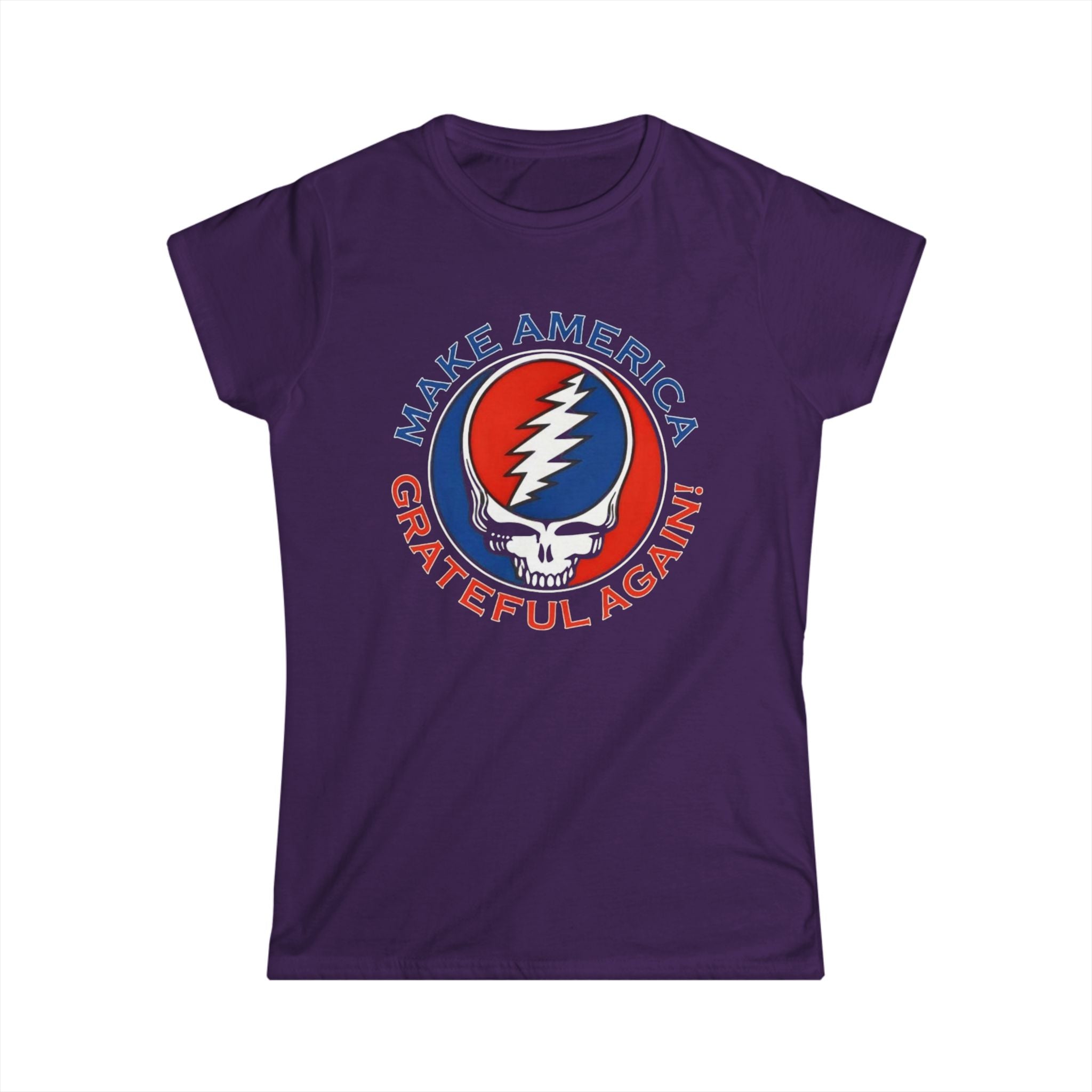 Make America Grateful Again Tee | Grateful Dead Steal Your Face Skull Red Blue