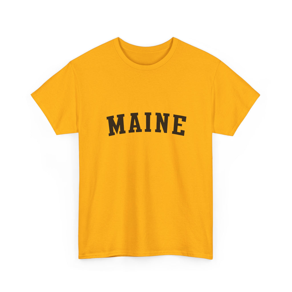 Maine arched text Tee | State pride minimalist graphic T-shirt