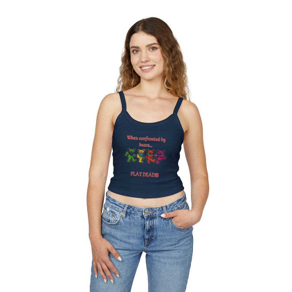 Grateful Dead Style Dancing Bears tank top | "When confronted by bears... PLAY DEAD!!!"