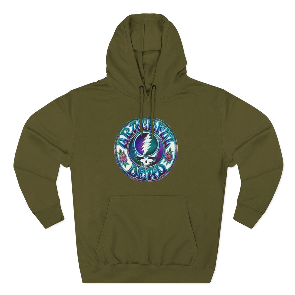 Grateful Dead Steal Your Face skull hoodie | Three-Panel Fleece Hoodie