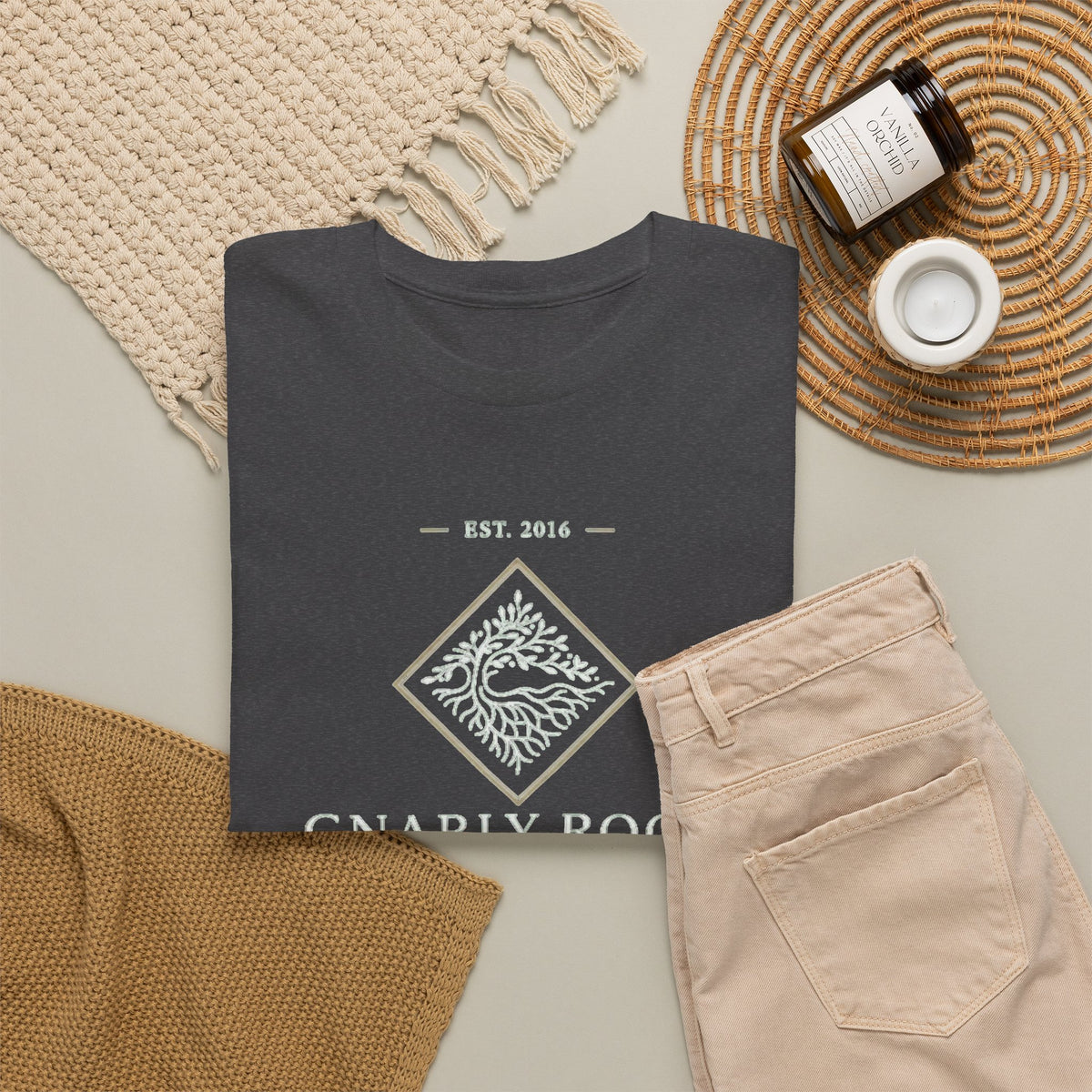 Gnarly Root logo tee | Graphic T-Shirt, botanical root illustration