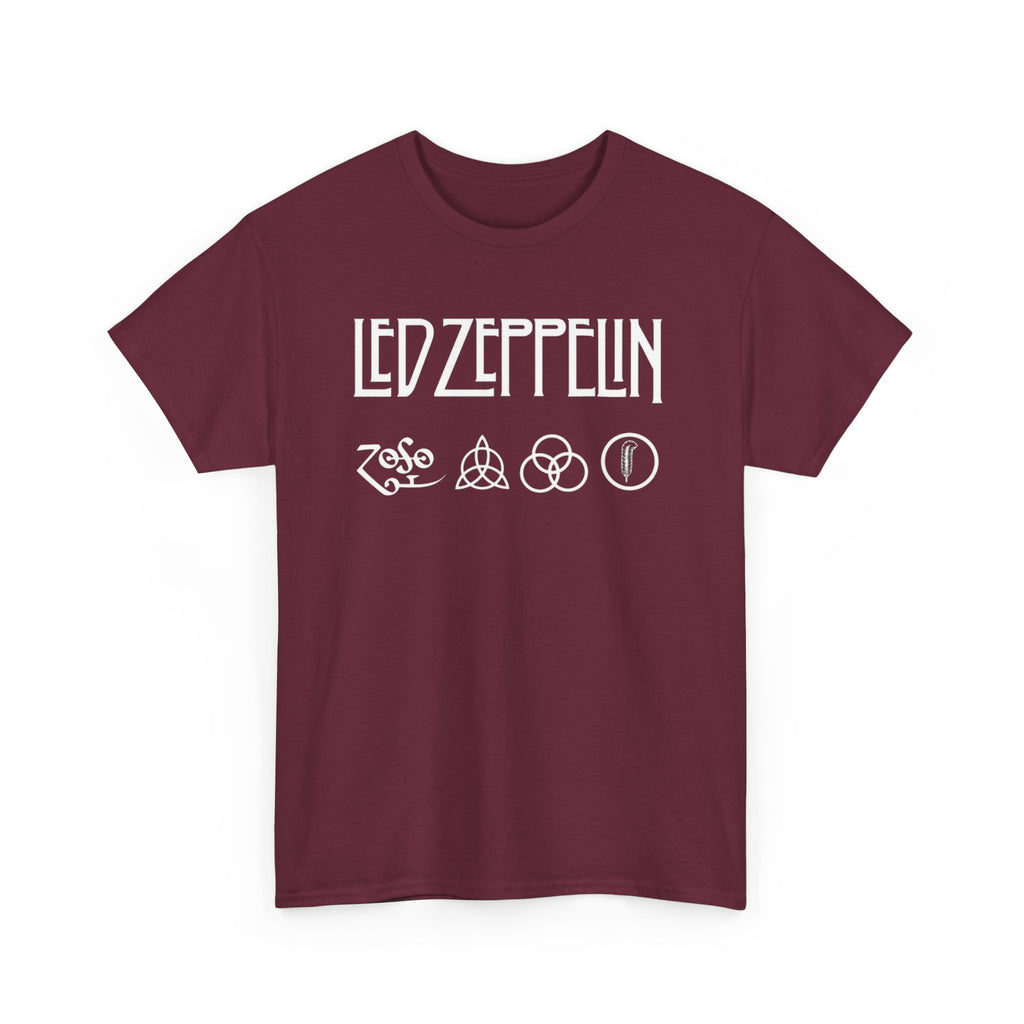 Led Zeppelin Symbols Graphic Tee - Classic Rock Band Logo T-Shirt