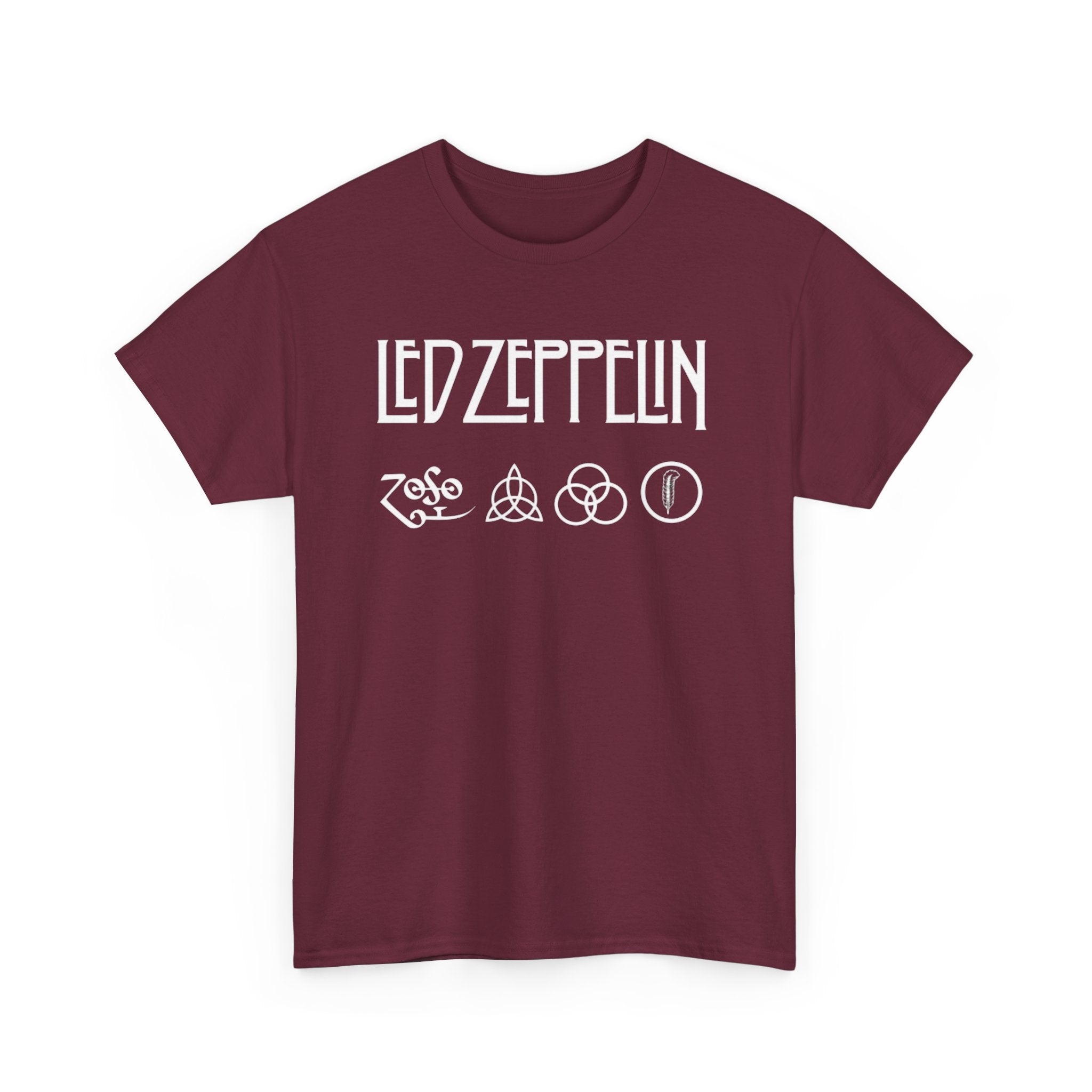 Led Zeppelin Symbols Graphic Tee - Classic Rock Band Logo T-Shirt