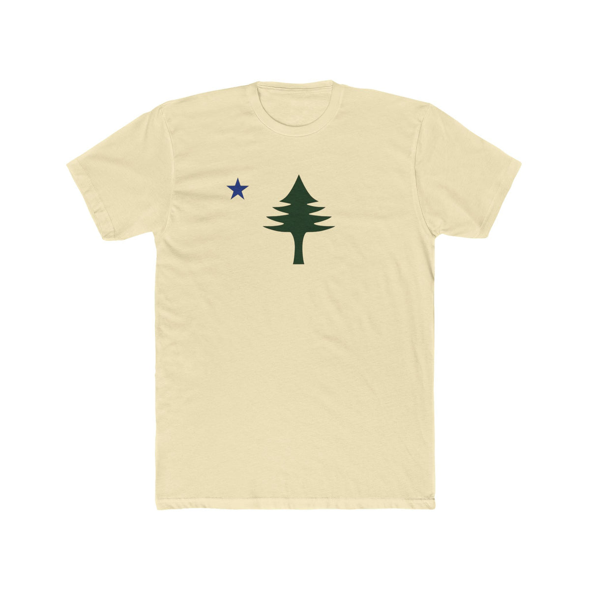 Maine State Flag Pine Tree and Star T-Shirt | Minimal Nature Tee