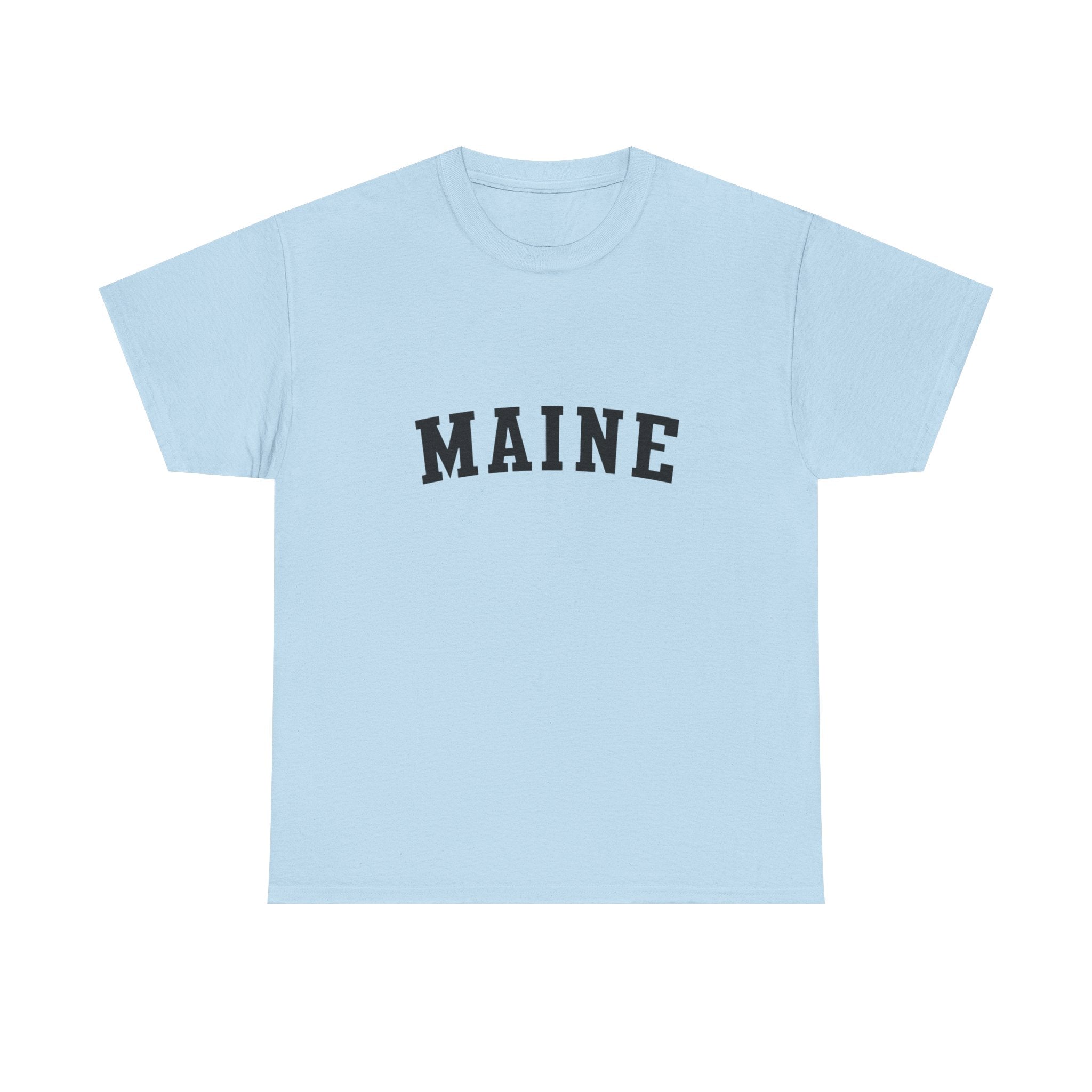 Maine arched text Tee | State pride minimalist graphic T-shirt
