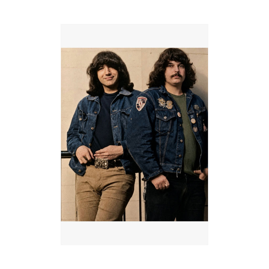 1970s Jerry & Pigpen Poster Matte Vertical Poster | Grateful Dead Band Photography