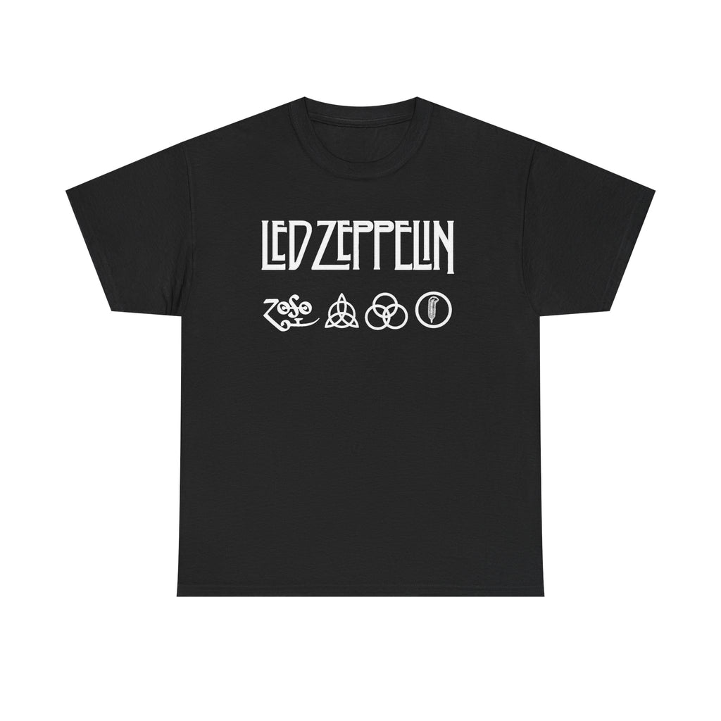 Led Zeppelin Symbols Graphic Tee - Classic Rock Band Logo T-Shirt