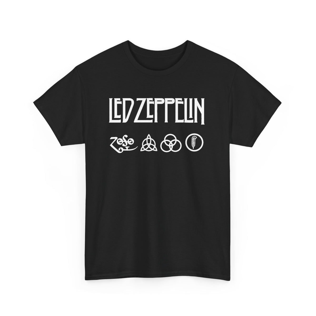 Led Zeppelin Symbols Graphic Tee - Classic Rock Band Logo T-Shirt