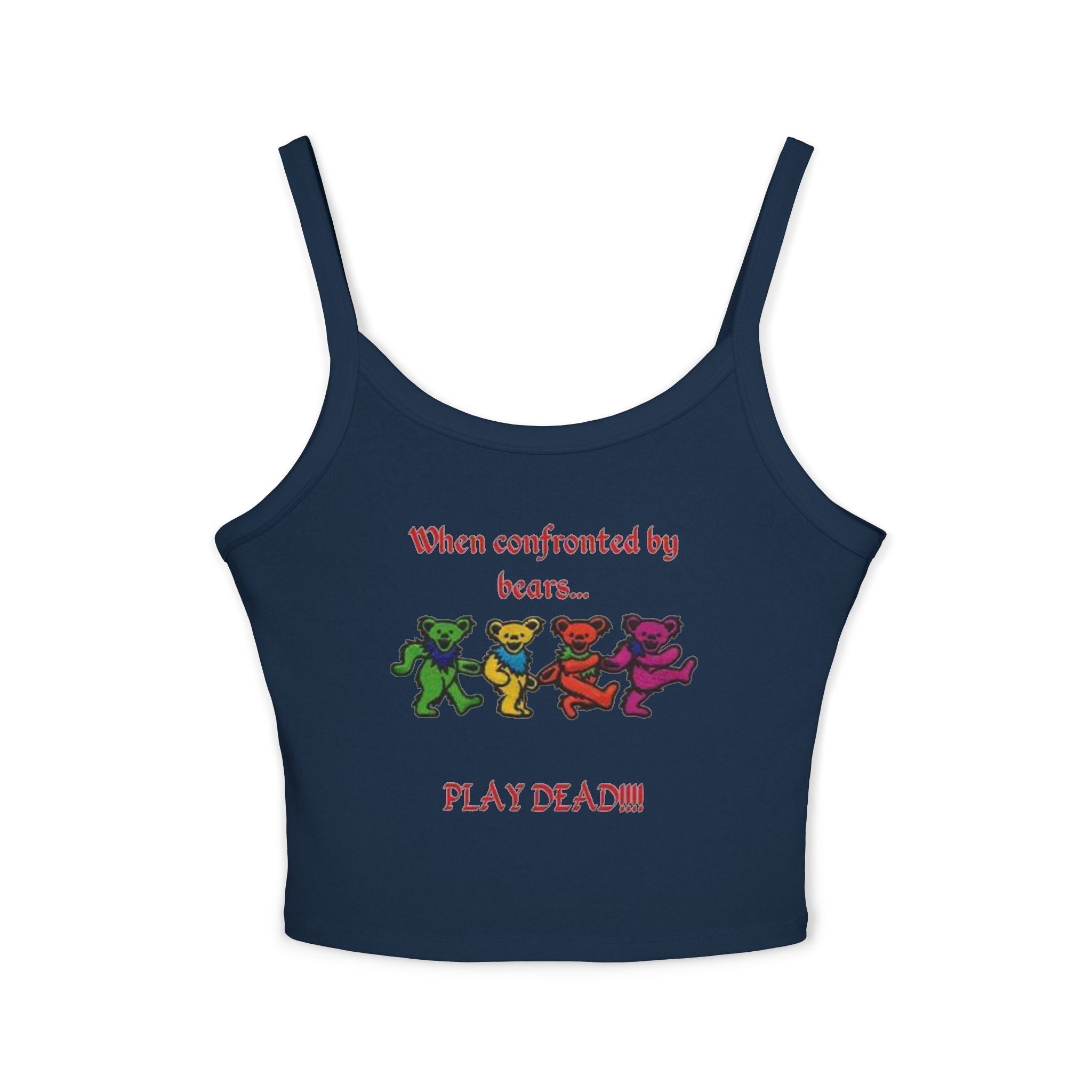 Grateful Dead Style Dancing Bears tank top | "When confronted by bears... PLAY DEAD!!!"