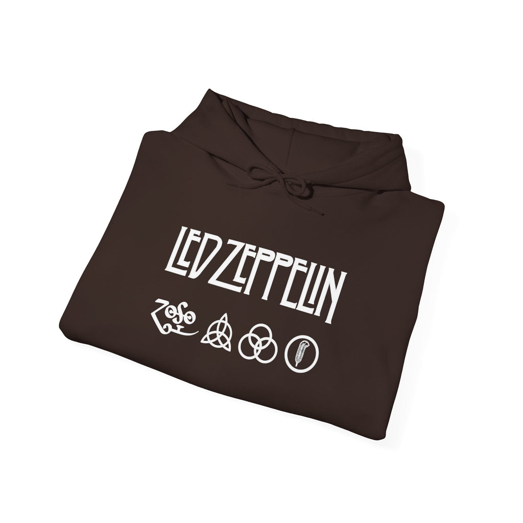 Led Zeppelin Logo Hoodie — Rock Band Symbols Pullover