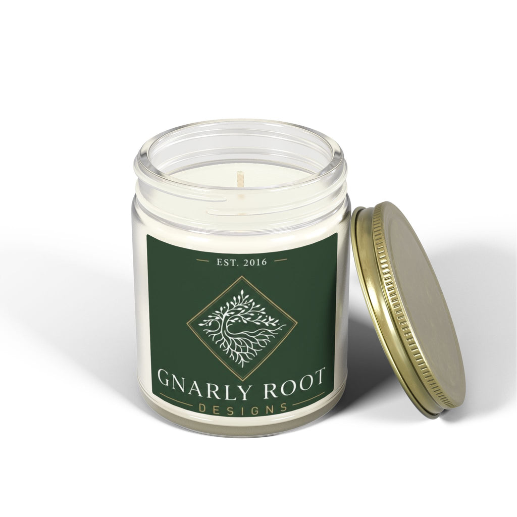 Coconut Apricot Scented Candle — 4oz & 9oz Natural Wax Jar (Gnarly Root Designs)