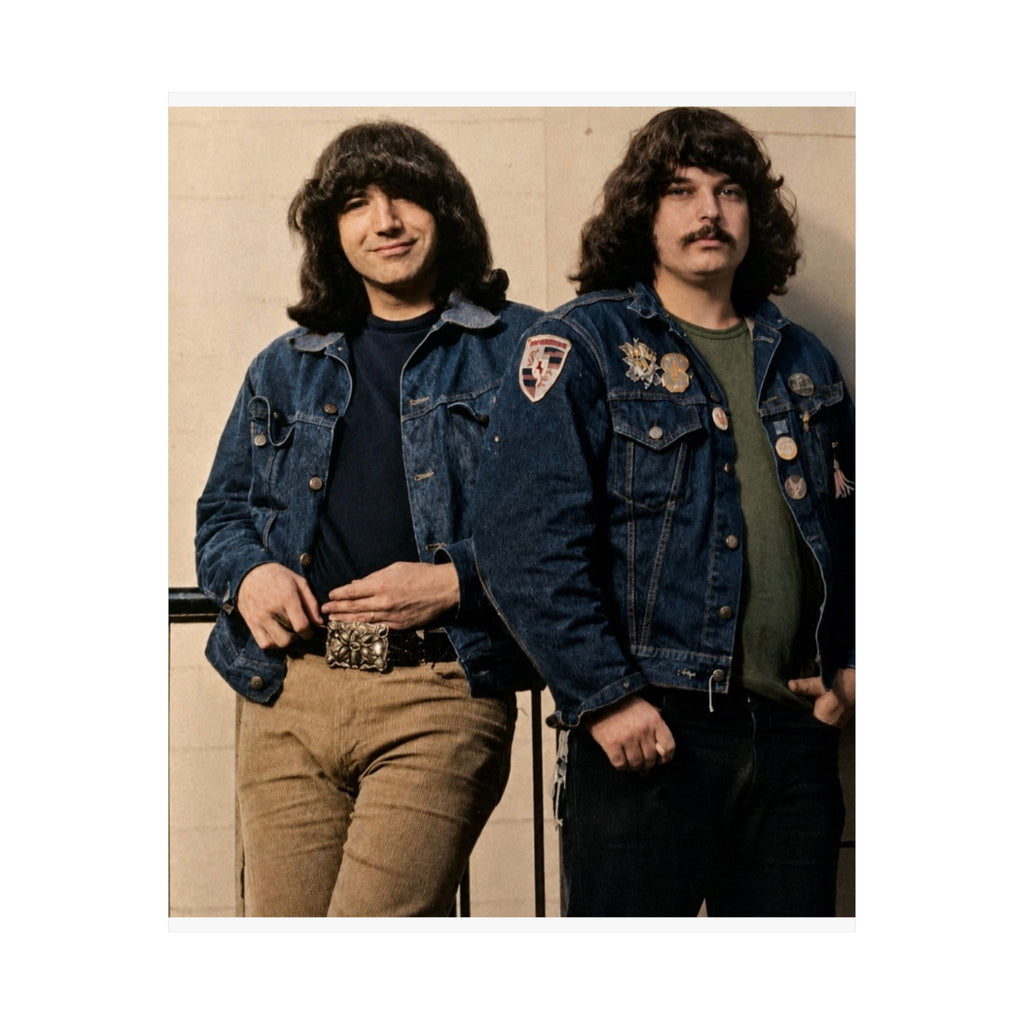 1970s Jerry & Pigpen Poster Matte Vertical Poster | Grateful Dead Band Photography