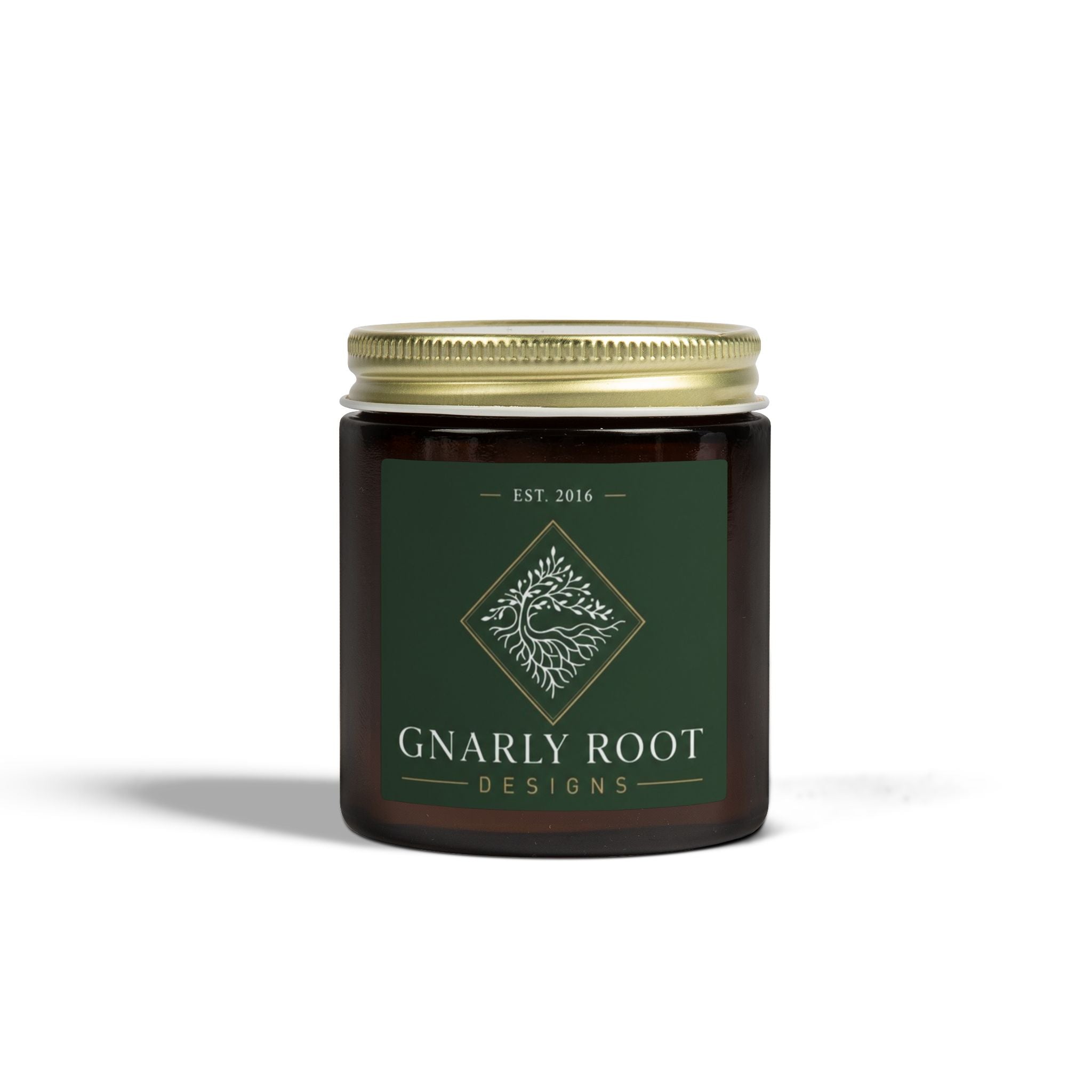 Coconut Apricot Scented Candle — 4oz & 9oz Natural Wax Jar (Gnarly Root Designs)