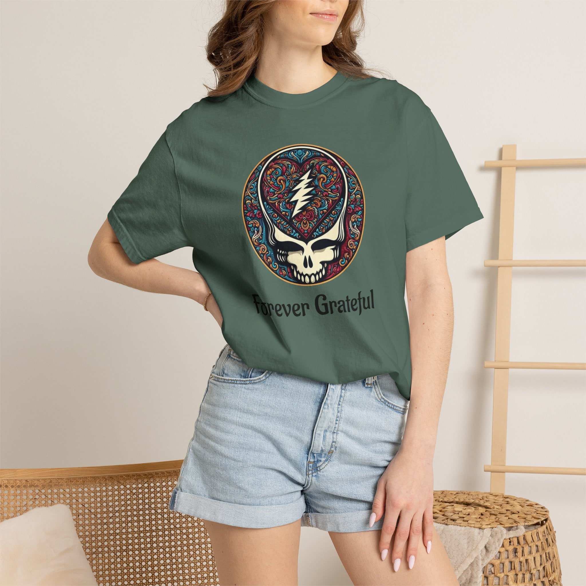 Forever Grateful Steal Your Face T-Shirt | Grateful Dead band tee
