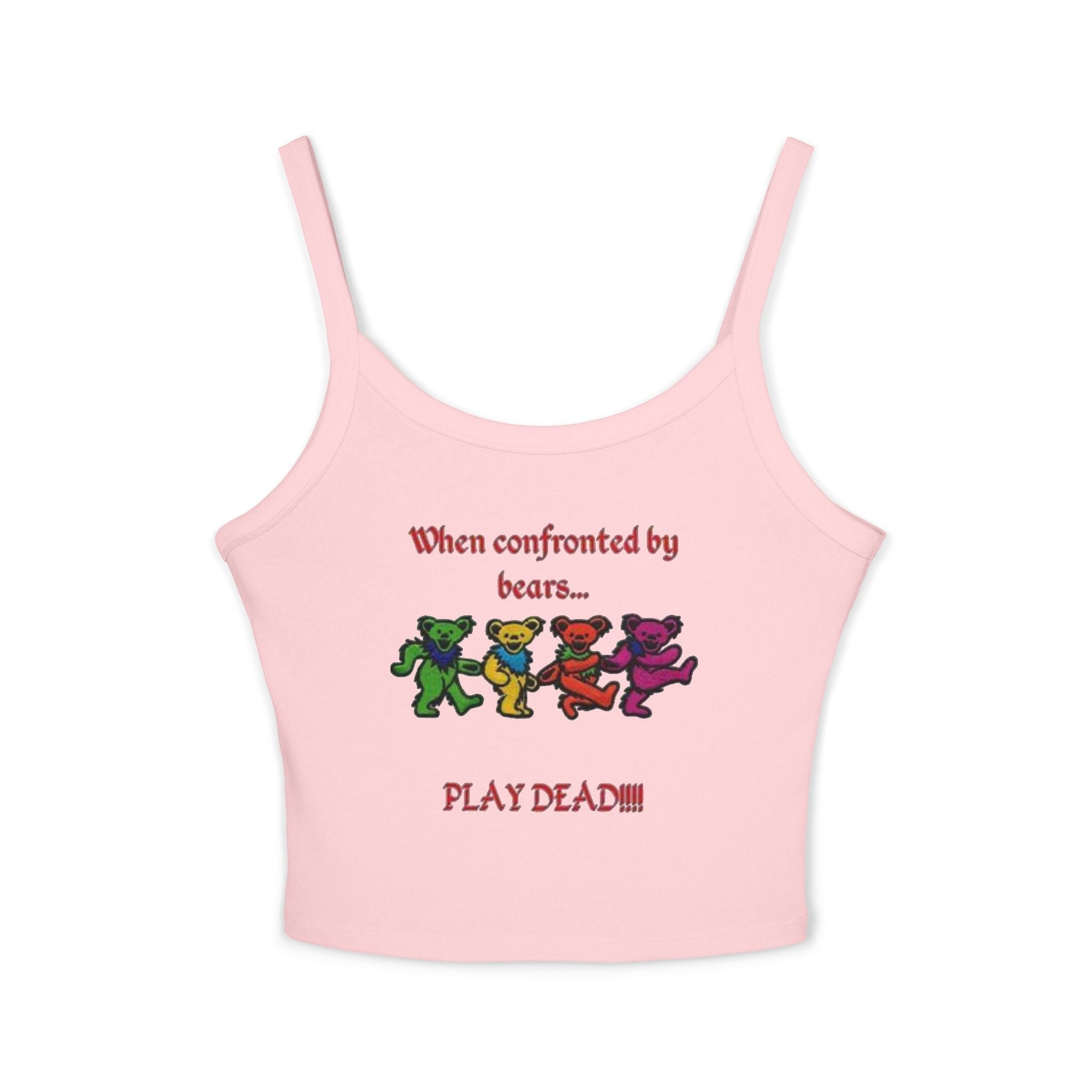 Grateful Dead Style Dancing Bears tank top | "When confronted by bears... PLAY DEAD!!!"