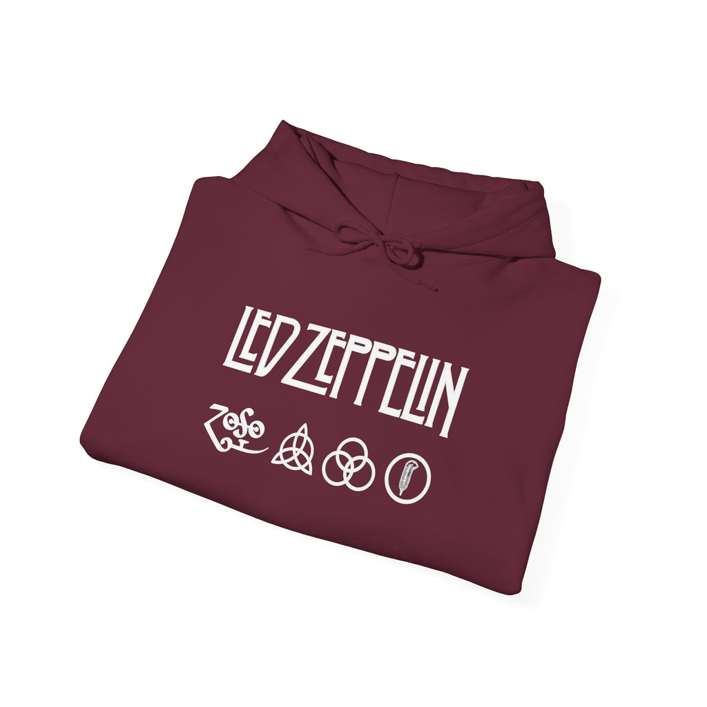 Led Zeppelin Logo Hoodie — Rock Band Symbols Pullover