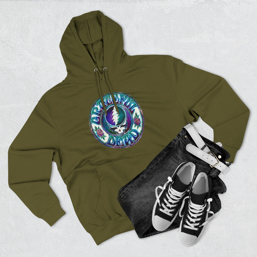 Grateful Dead Steal Your Face skull hoodie | Three-Panel Fleece Hoodie