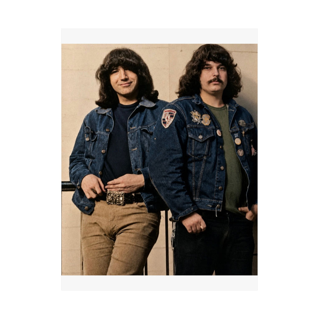 1970s Jerry & Pigpen Poster Matte Vertical Poster | Grateful Dead Band Photography
