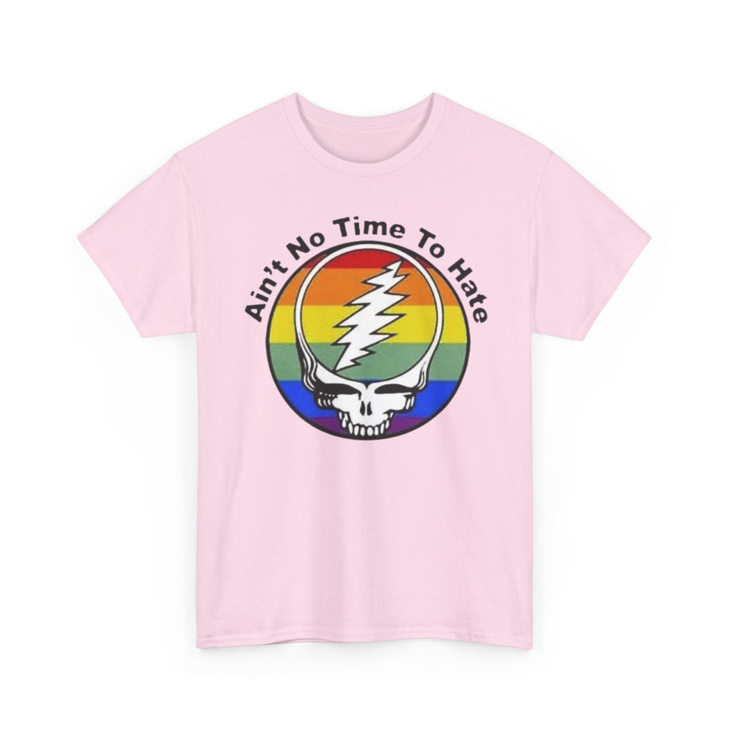 Ain't No Time To Hate Grateful Dead Skull Tee | Rainbow Pride peace love